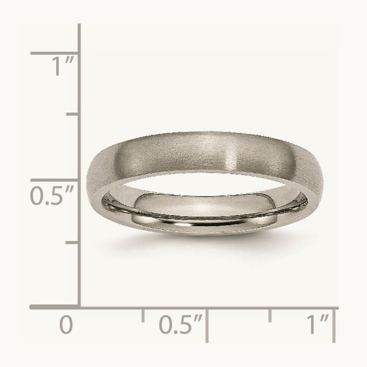 Brushed Half Round Band — 4mm, 10