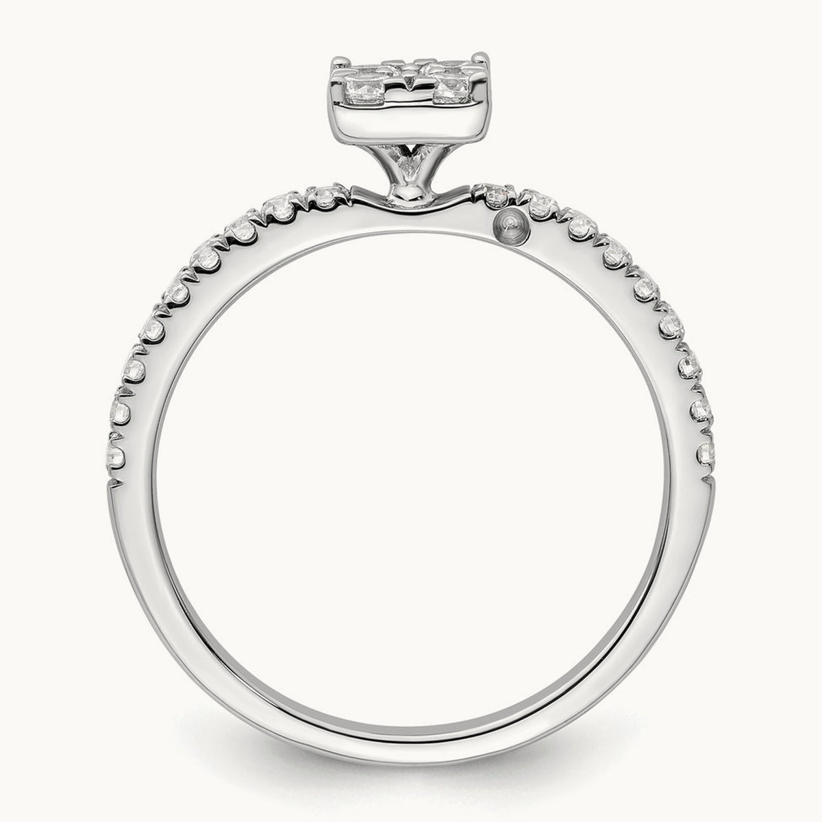 Cluster Engagement Ring, 0.50 ct tw Lab-Grown Diamond