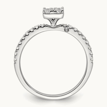 Cluster Engagement Ring, 0.50 ct tw Lab-Grown Diamond