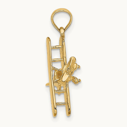 3-D Bi-Plane Charm, 14K