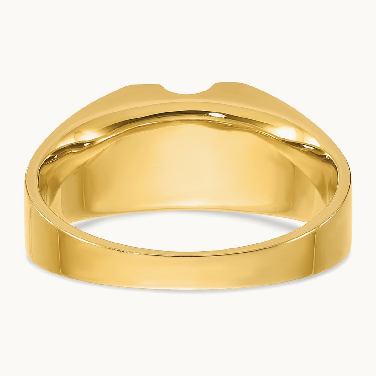 IBGoodman Men's Polished and Satin Diamond Complete Ring, 14K Two-tone
