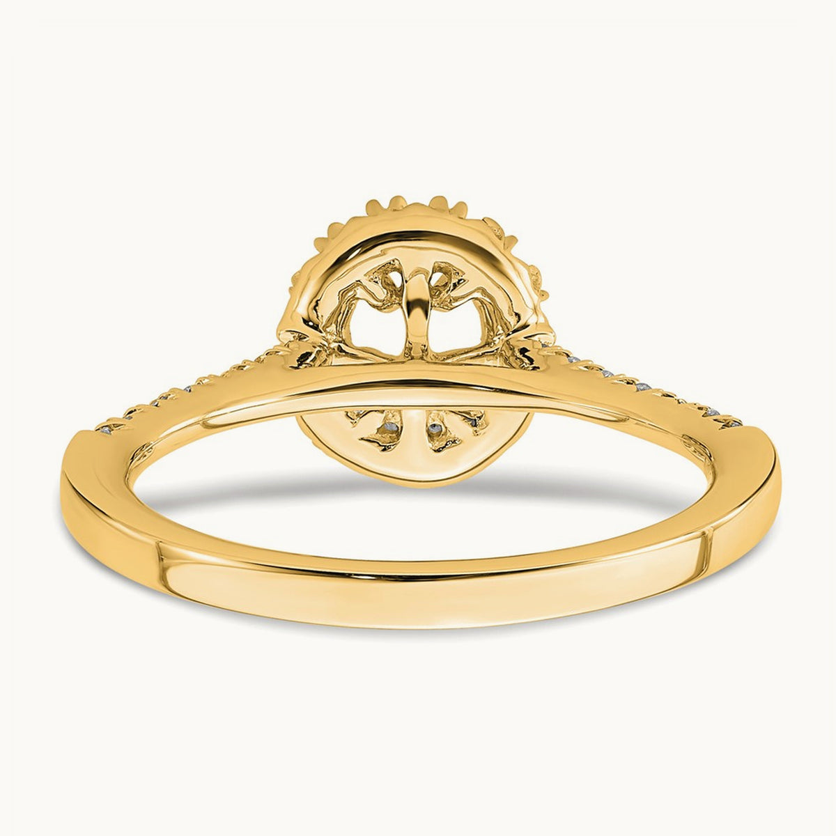 Oval Halo Engagement Ring, 0.25-2.50 ct tw Lab-Grown Diamond — 3/4 ct, VS (Best) · Certified, 14K Yellow Gold