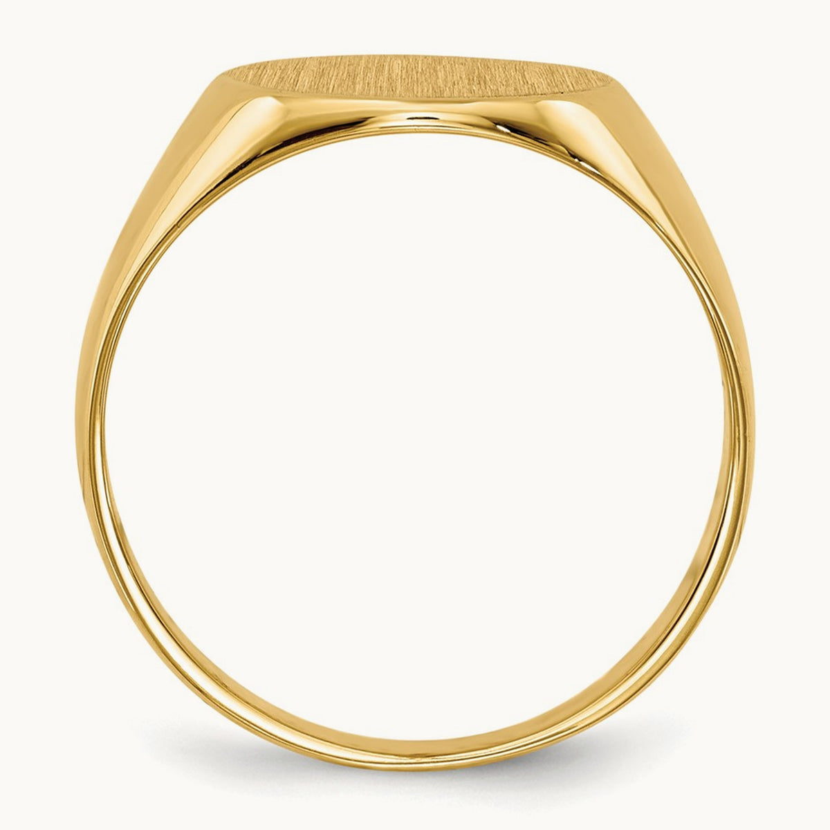 10.5x11. Closed Back Signet Ring, 0mm, 14K
