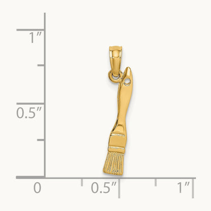 3-D Paint Brush Charm, 14K