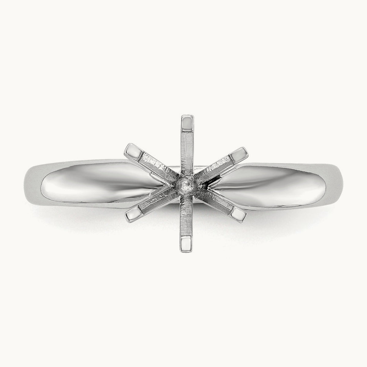 1.25ct. Medium-Weight Comfort-Fit 6-Prong Mounting, 14K White Gold
