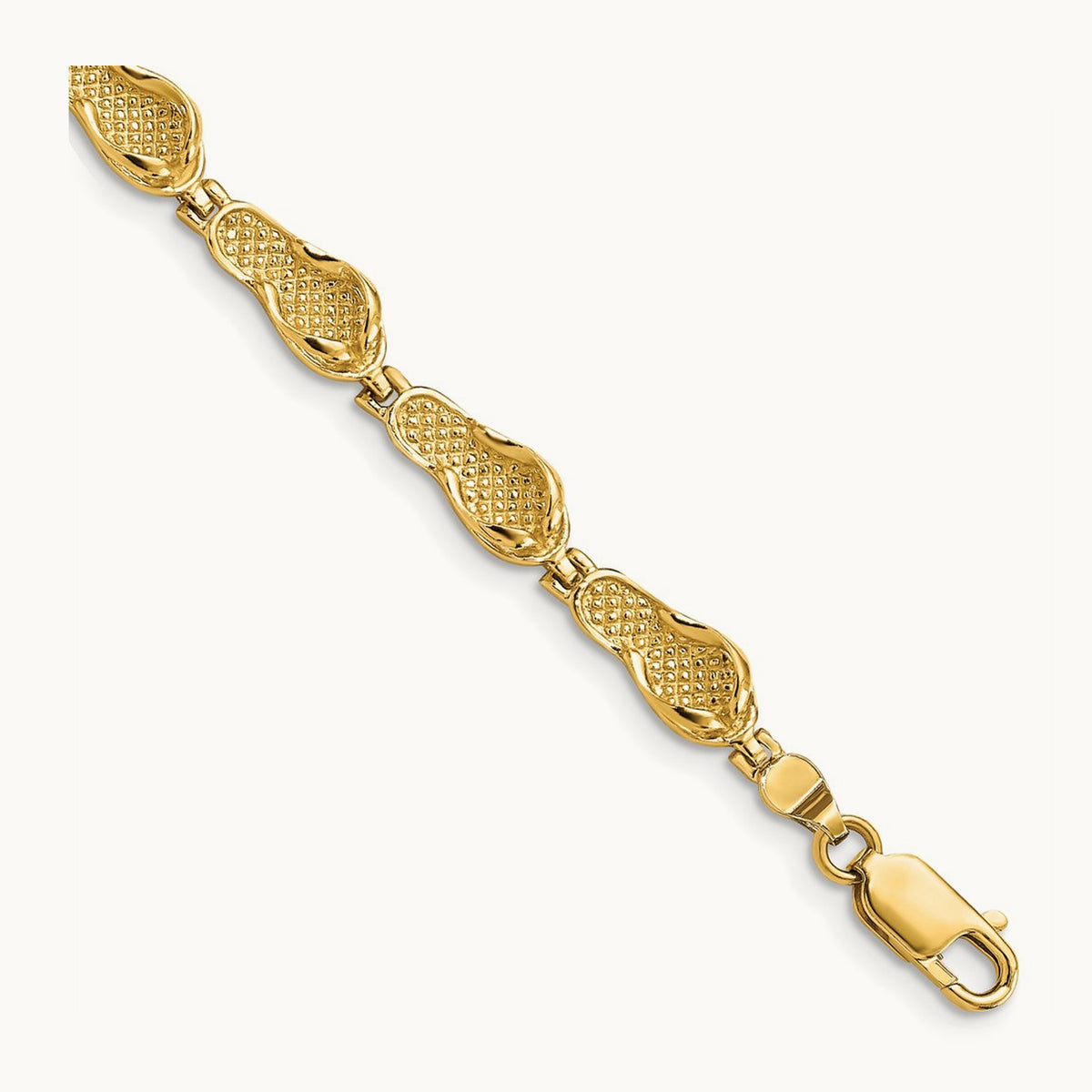 Flip Flop Bracelet, 14K