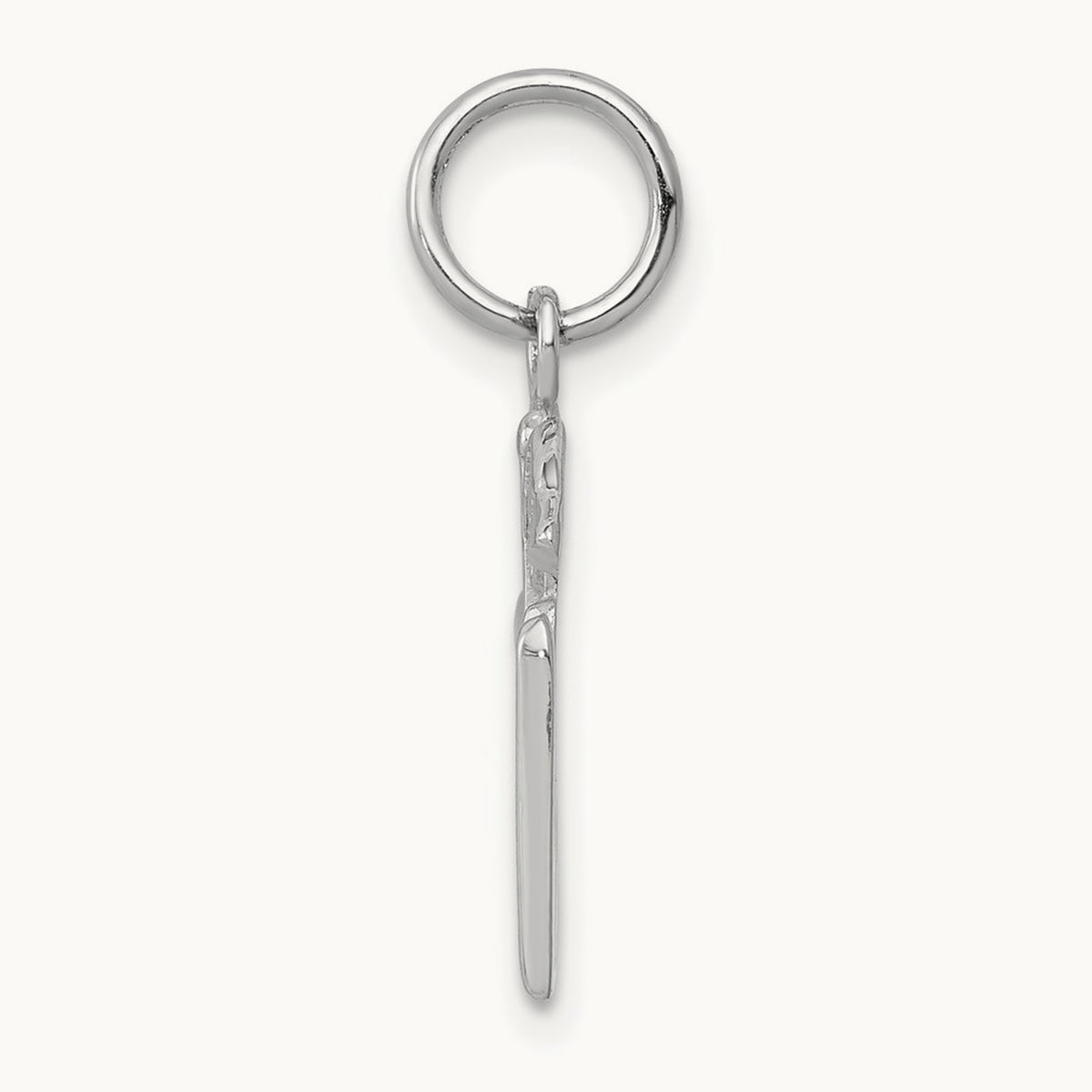 RN Charm, 14K White Gold
