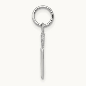 RN Charm, 14K White Gold