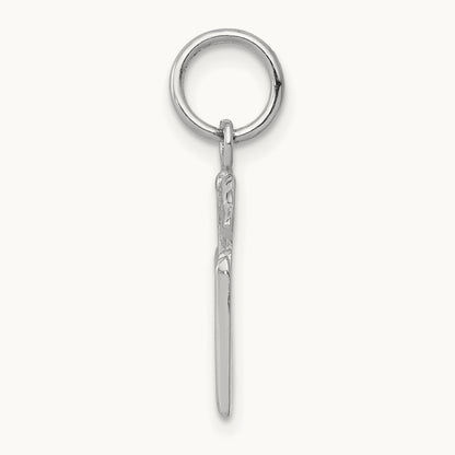 RN Charm, 14K White Gold