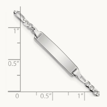 WG Figaro Link ID Bracelet, 14K