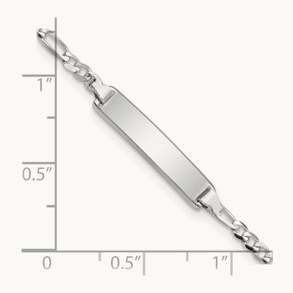 WG Figaro Link ID Bracelet, 14K