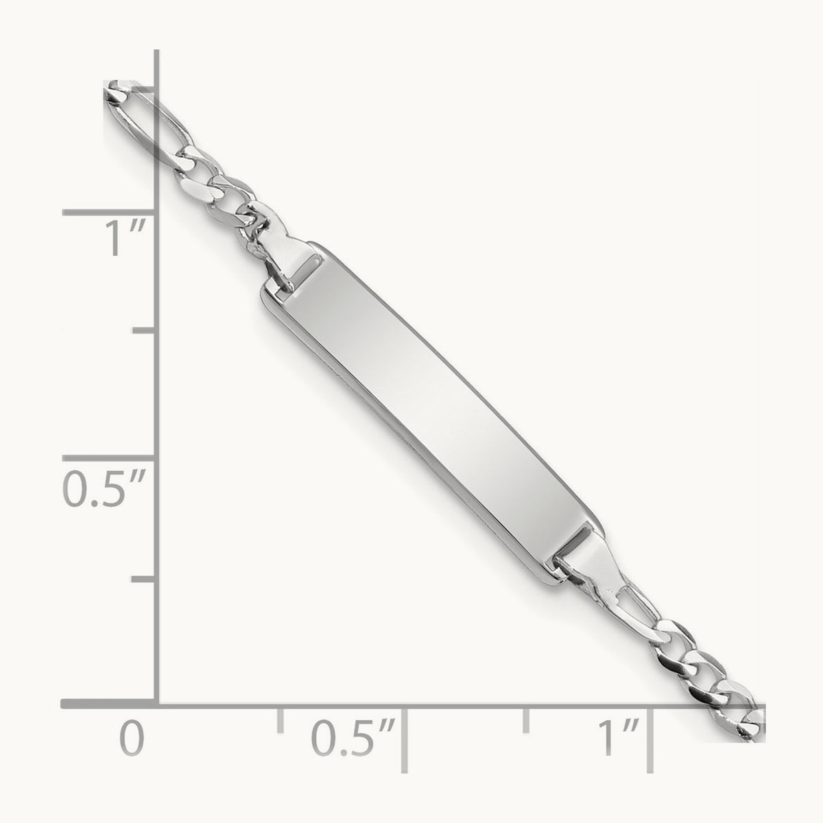 WG Figaro Link ID Bracelet, 14K