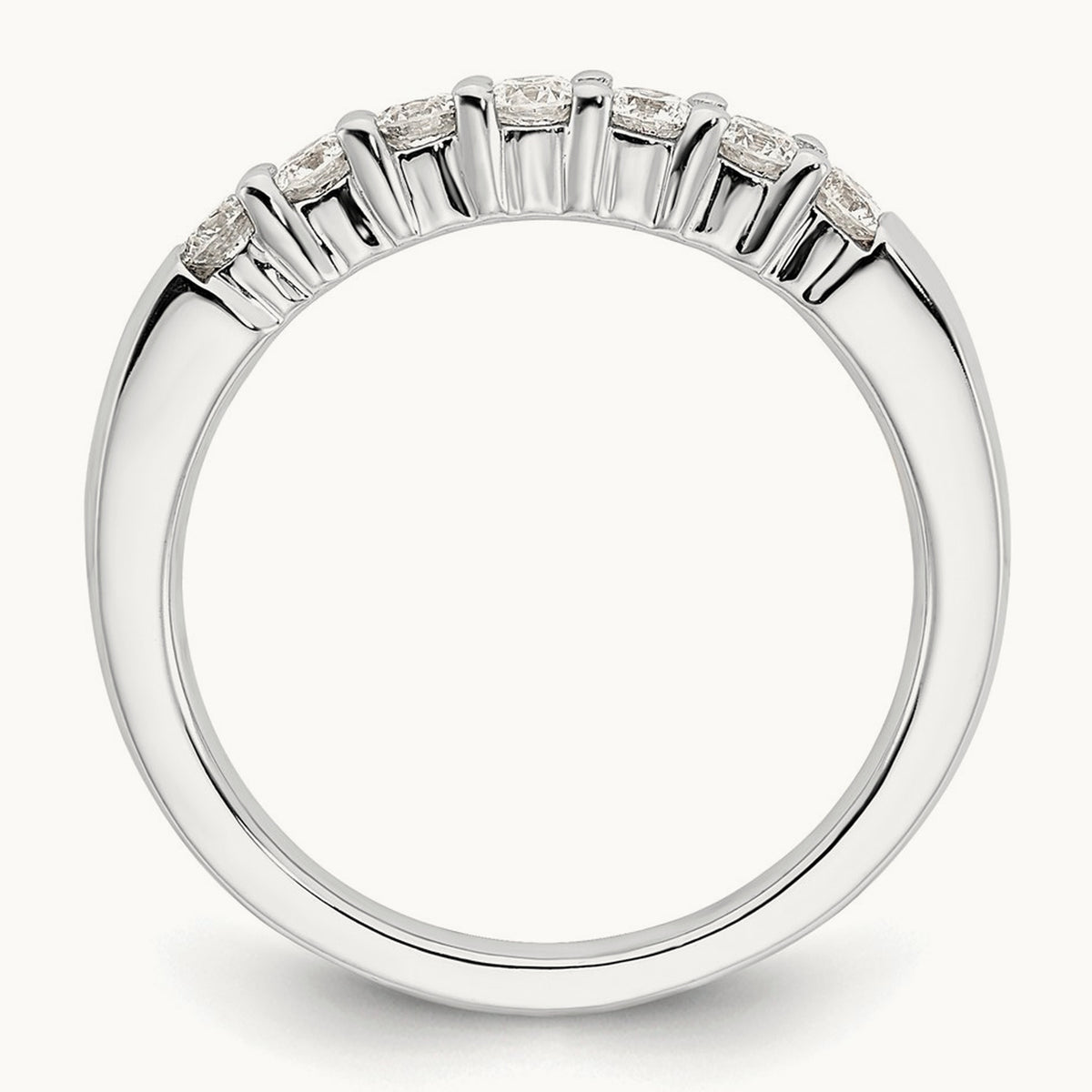 Prong-Set 7 Stone Band — 1/2 ct, 7