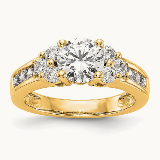 Semi-Mount Engagement Ring, 0.75 ct tw Lab-Grown Diamond — 14K Yellow Gold