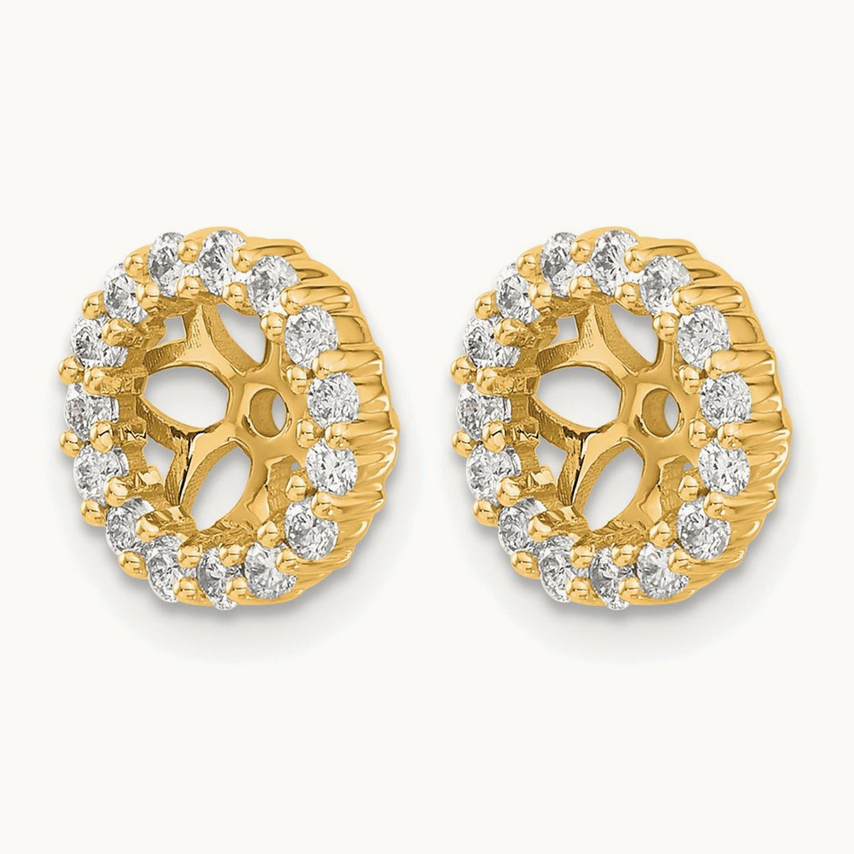 Earring Jacket, 0.25-0.50 ct tw Lab-Grown Diamond — 1/2 ct, 14K Yellow Gold