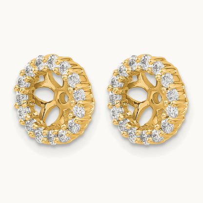 Earring Jacket, 0.25-0.50 ct tw Lab-Grown Diamond — 1/2 ct, 14K Yellow Gold