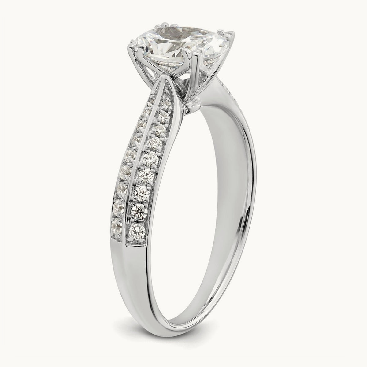 Oval Semi-Mount Engagement Ring — 1 ct, 7