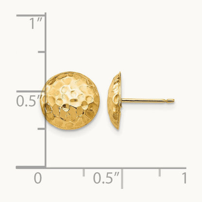 Madi K Puffed Round Post Earrings, 14K