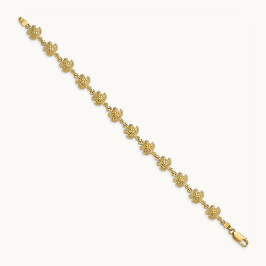 Turtle Bracelet, 14K