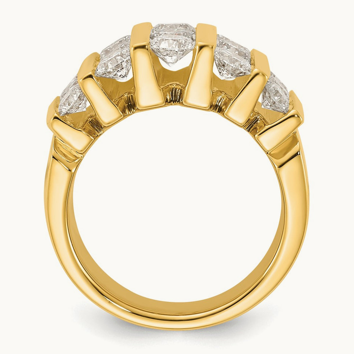 Fashion Band, 1.00-3.00 ct tw Lab-Grown Diamond — 3 ct, 14K Yellow Gold