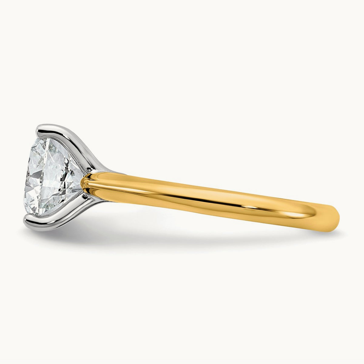 Round 8X Ring, 3.00 ct tw Lab-Grown Diamond — 14K Two-Tone