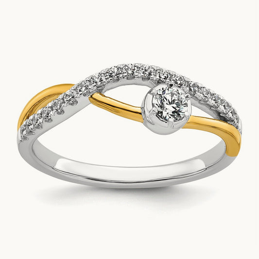 Fashion Twist Ring, 0.25 ct tw Lab-Grown Diamond