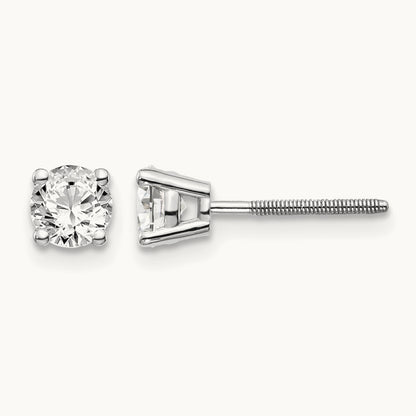 .70ct VS2/SI1 G-I Diamond Stud Thread on/off Post Earrings, 14K White Gold