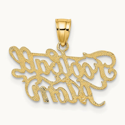 FOOTBALL MOM Charm, 14K