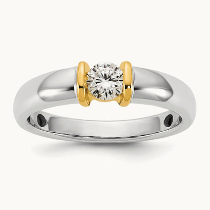 .33ct Ladies Diamond Wedding Band, 14K Two-tone