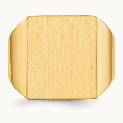 Open Back Mens Signet Ring — photo set