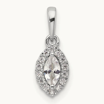 Sapphire April Birthstone Pendant, 0.10 ct tw Lab-Grown Diamond