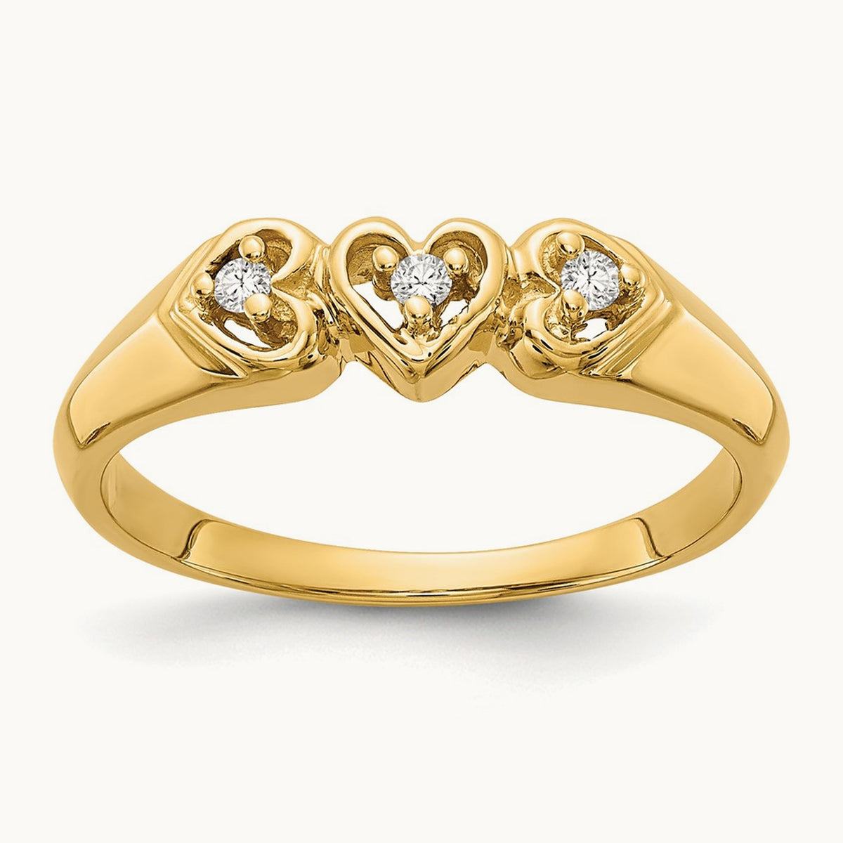 AA Diamond heart ring, 14K