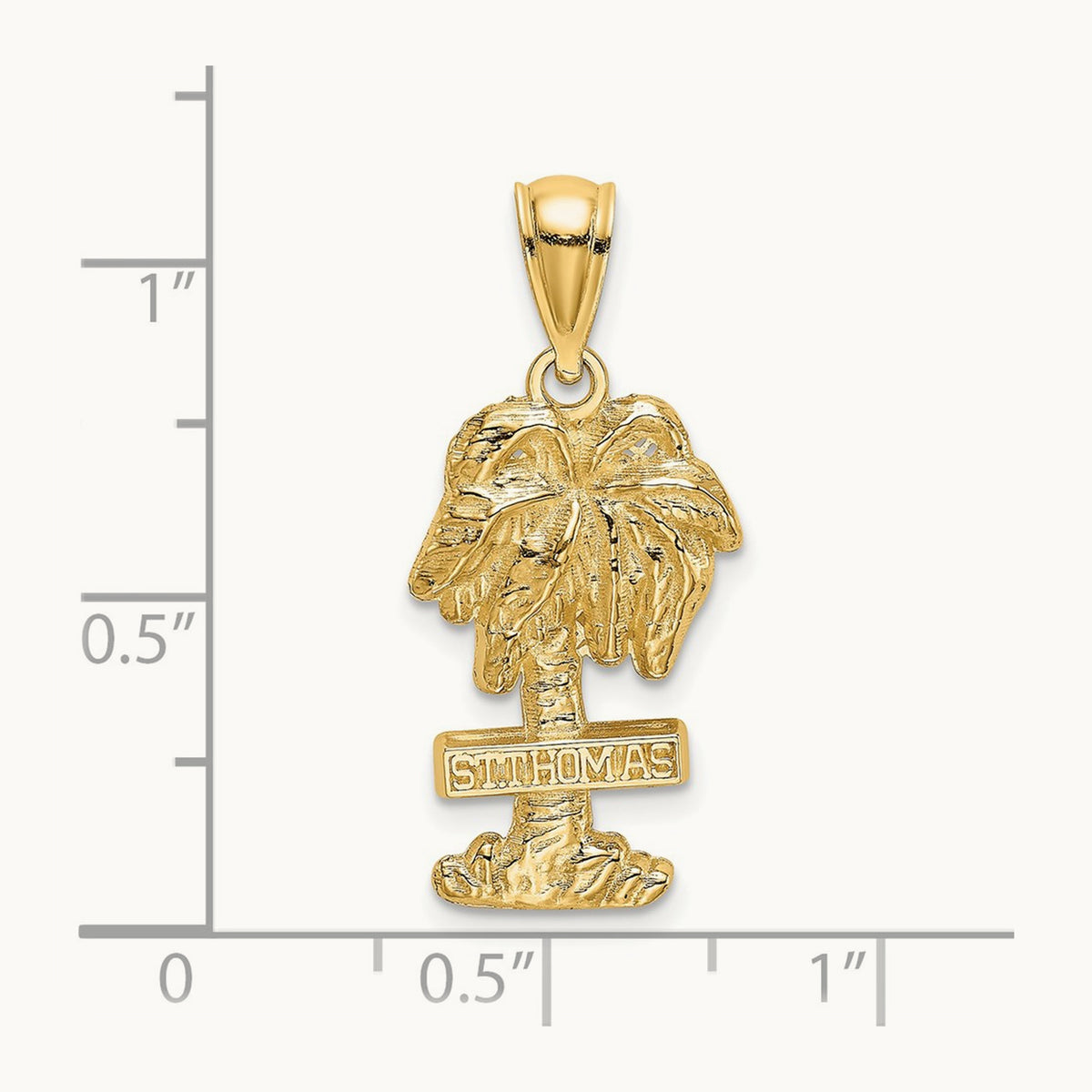 ST. THOMAS Palm Tree Charm, 14K