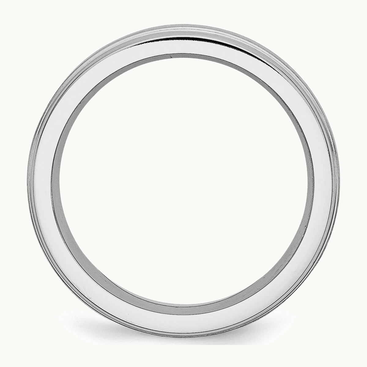 Cobalt Satin and Polished Ridged Edge Band — 6mm