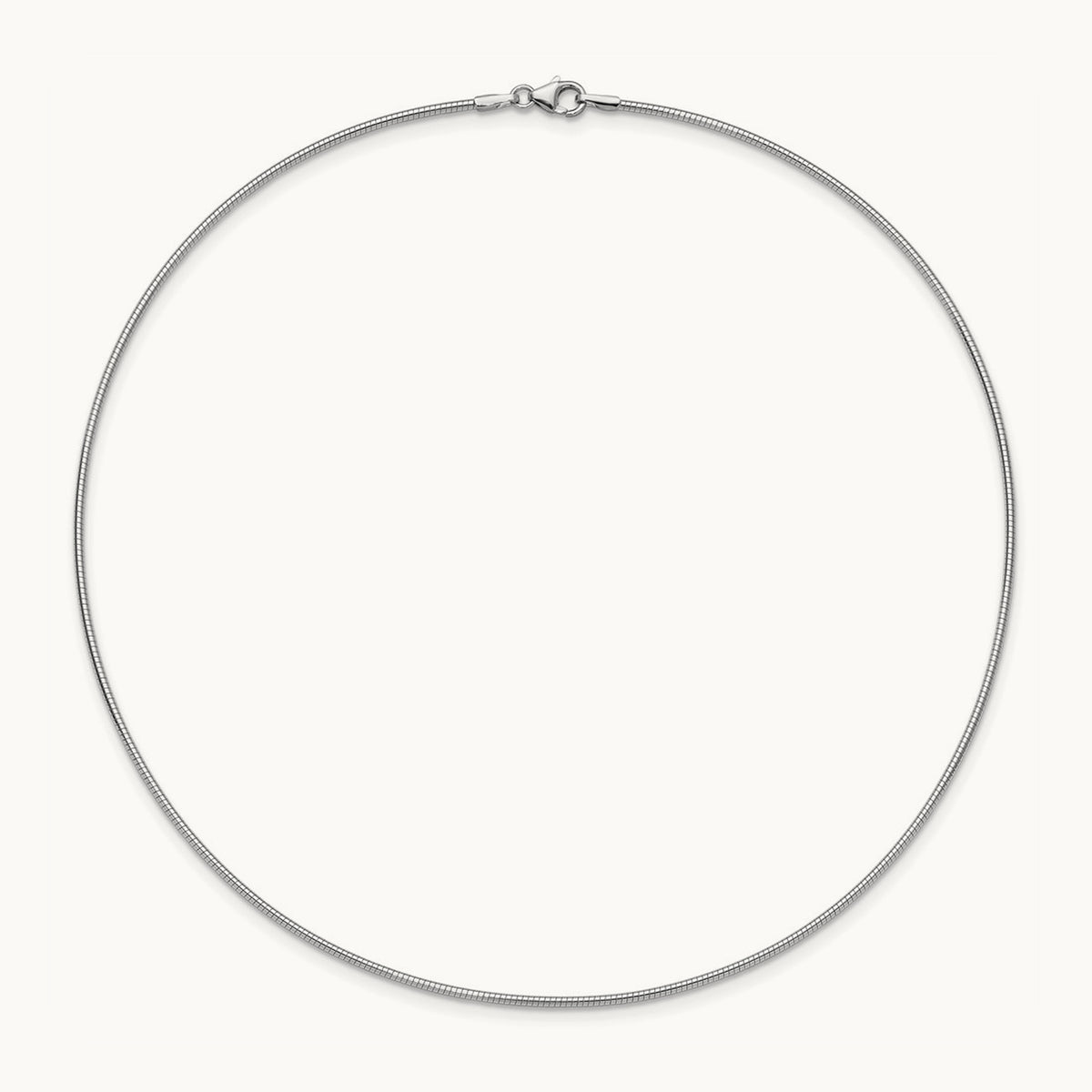 Round Omega — 14K White Gold