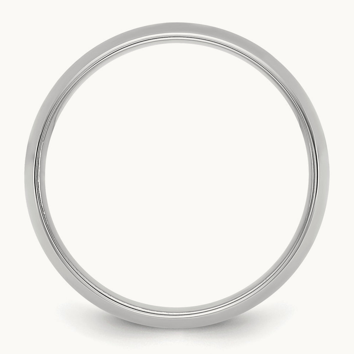 Lightweight Comfort Fit Band, 6.5mm, 10K White Gold