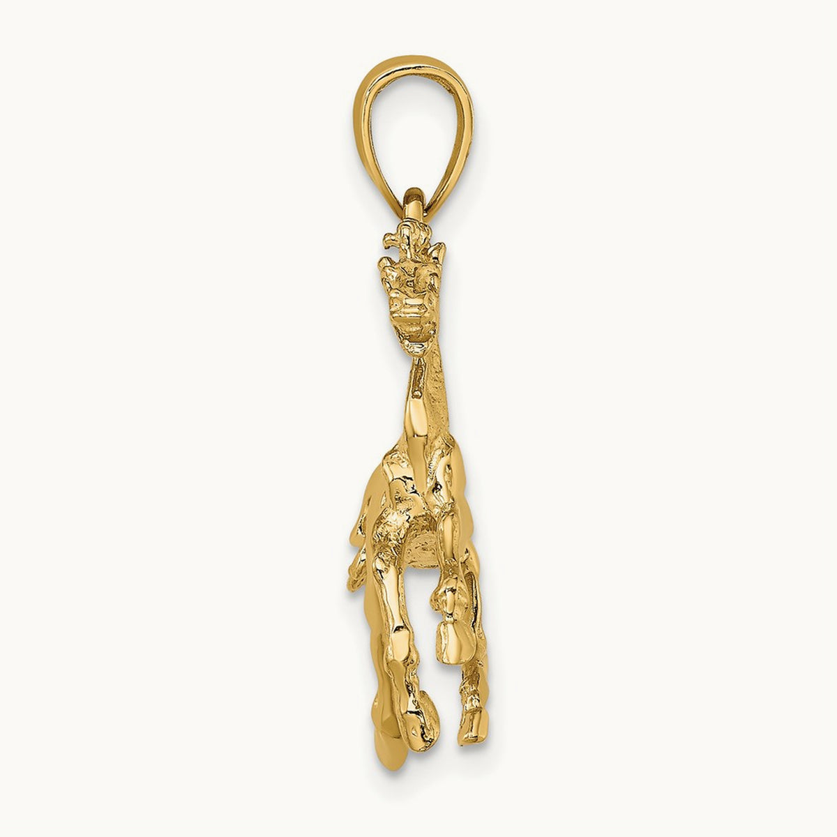 3-D Horse Trotting Charm, 14K