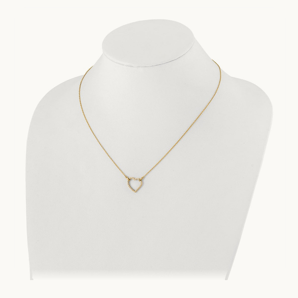 Heart Necklace, 0.20 ct tw Lab-Grown Diamond — 14K Yellow Gold
