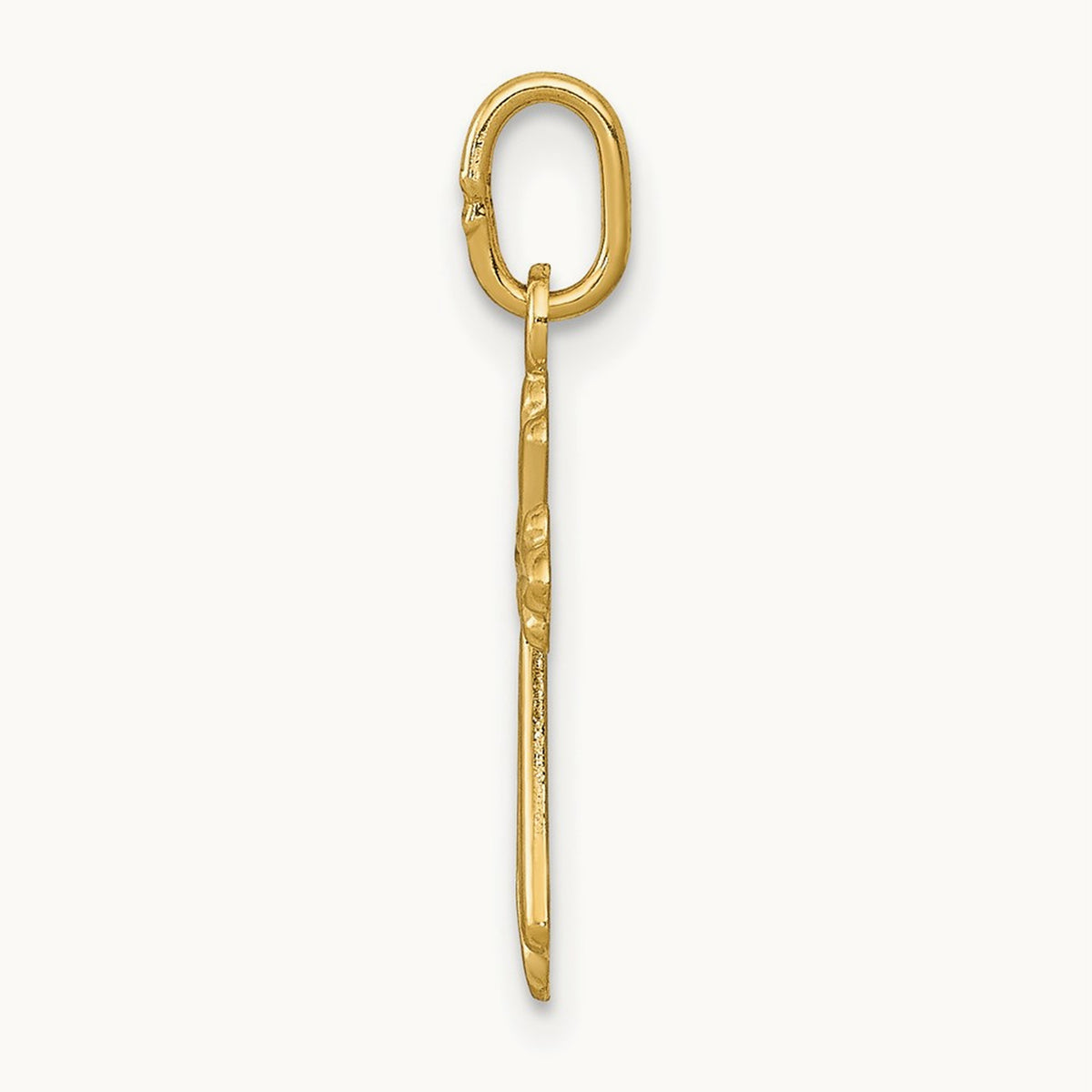 Polished D/C Small Cross Charm, 14K