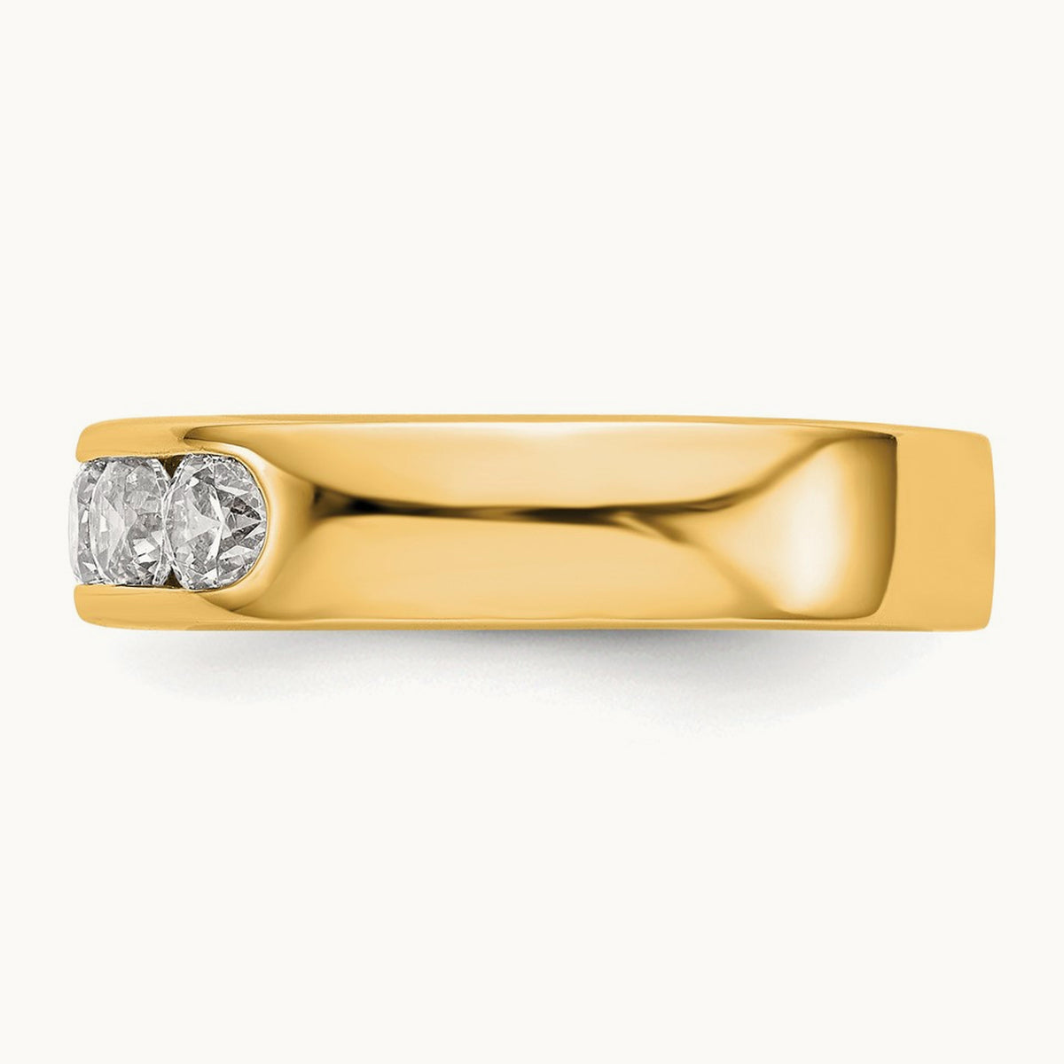Setting: 5- Stone Closed Channel Band Mounting, 3.8mm — 14K Yellow Gold