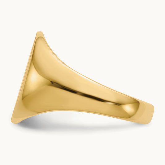 Open Back Mens Signet Ring — photo set