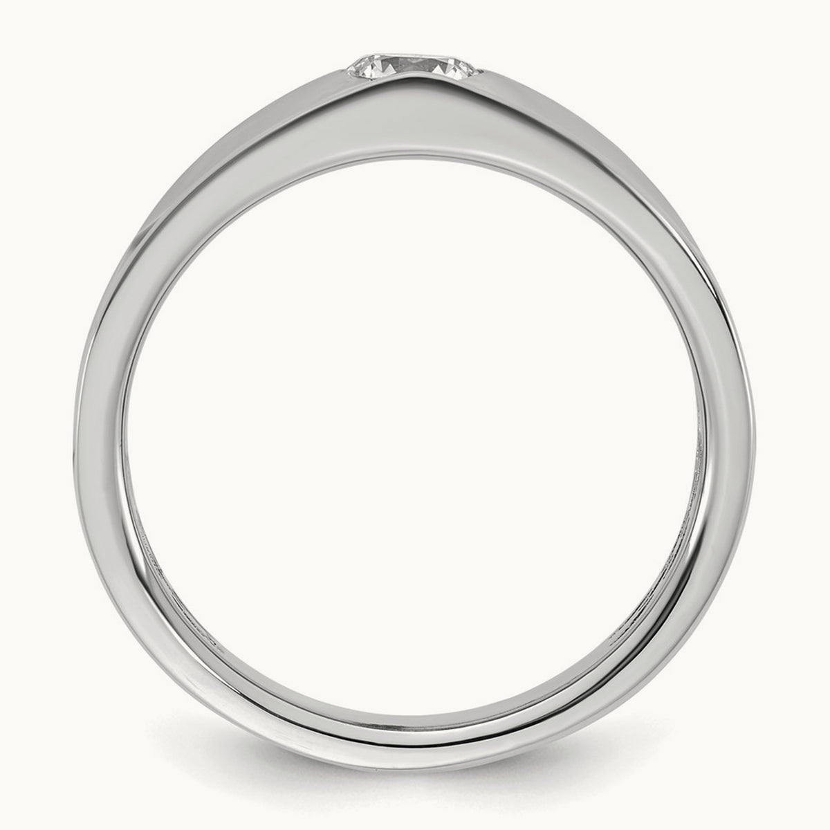 IB Goodman Mens Polished Complete 1/2ct Diamond Ring, 14K White Gold