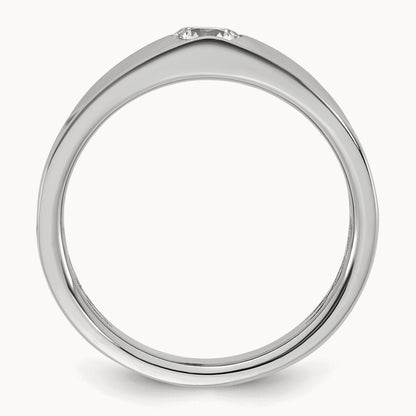 IB Goodman Mens Polished Complete 1/2ct Diamond Ring, 14K White Gold
