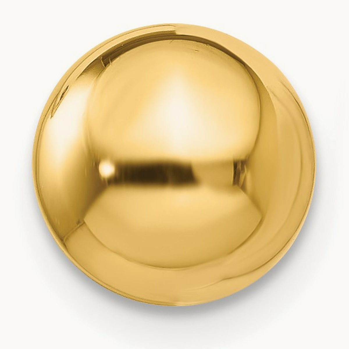Single Polished Half Ball Post Earring — 8mm