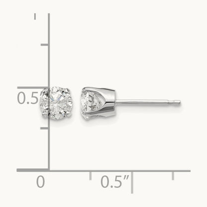 Diamond Stud Push-on Post Earrings — 0.96 ct tw