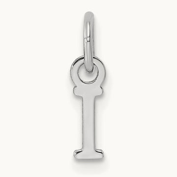 Cutout Letter I Initial Pendant, 14K White Gold