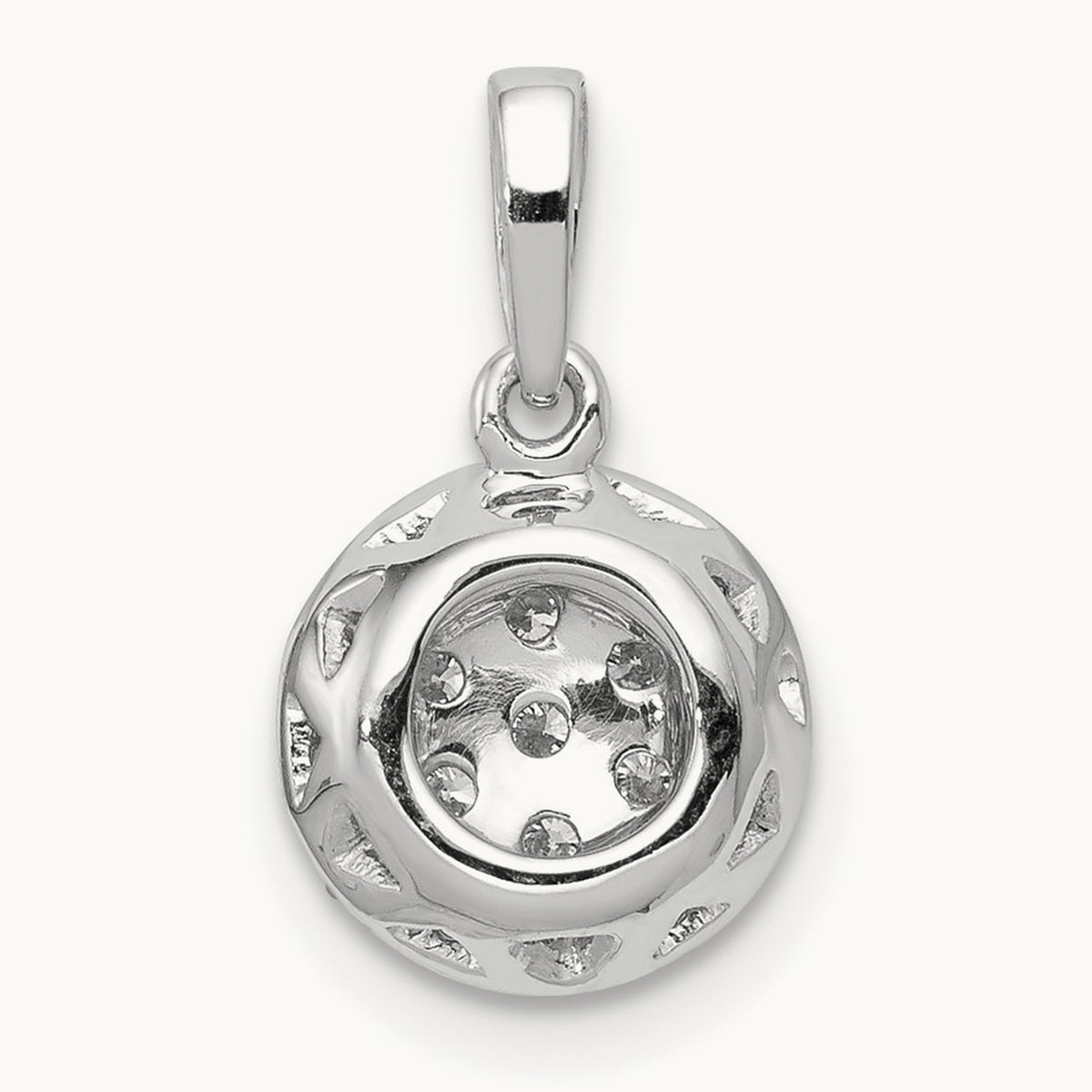 Halo Cluster Pendant, 0.25 ct tw Lab-Grown Diamond