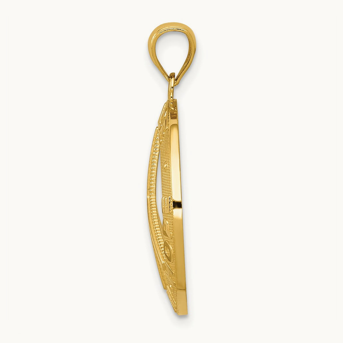 PEACE LOVE FAITH HOPE Peace Sign Pendant, 14K
