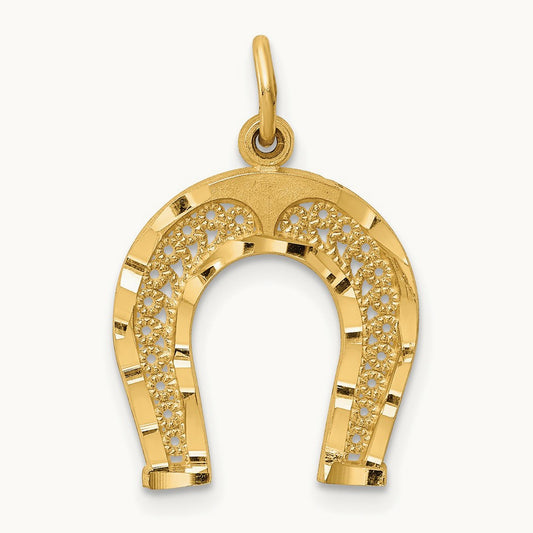 Horseshoe Charm, 14K