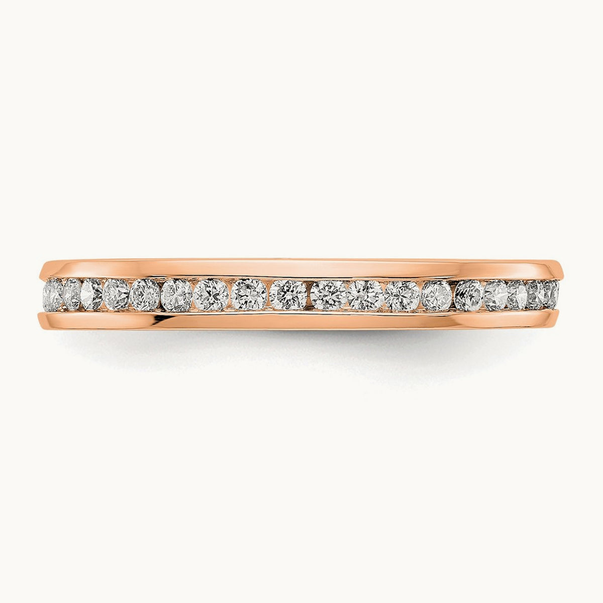 Channel Set Eternity Band, 0.50-1.00 ct tw Lab-Grown Diamond — 1/2 ct · VS/SI (Great), 14K Rose Gold